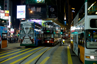 kirk pedersen urban asia photographs    Causeway Bay At Night, Hong Kong   2009